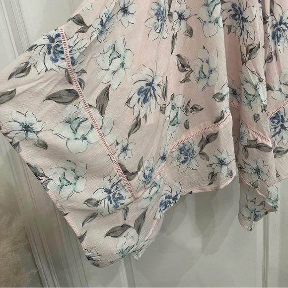 Candies Light Pink Floral Handkerchief Midi Dress - Picture 4 of 15